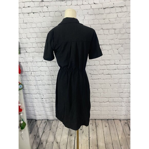 Monteau Black Double-Breasted Midi Dress - Picture 5 of 8